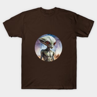 Alien in Desert City T-Shirt